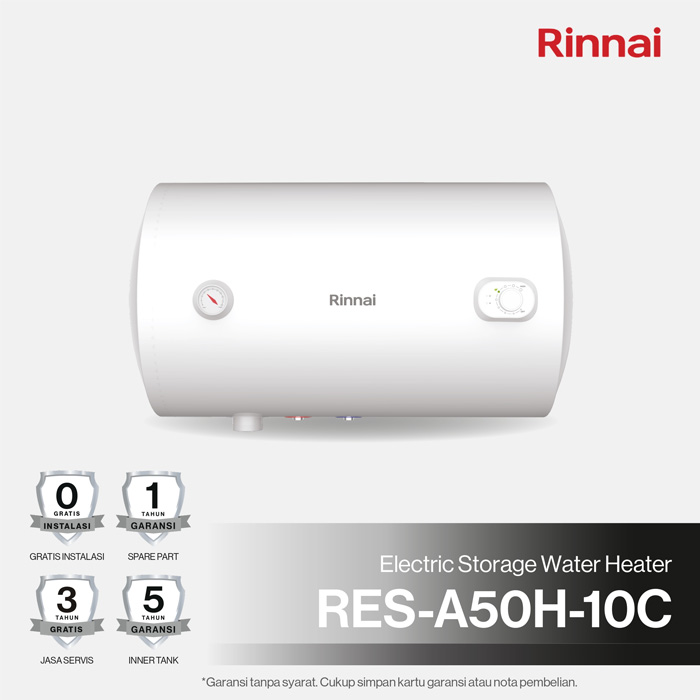 Rinnai Water Heater Listrik 50 Liter - RES-A50H-10C